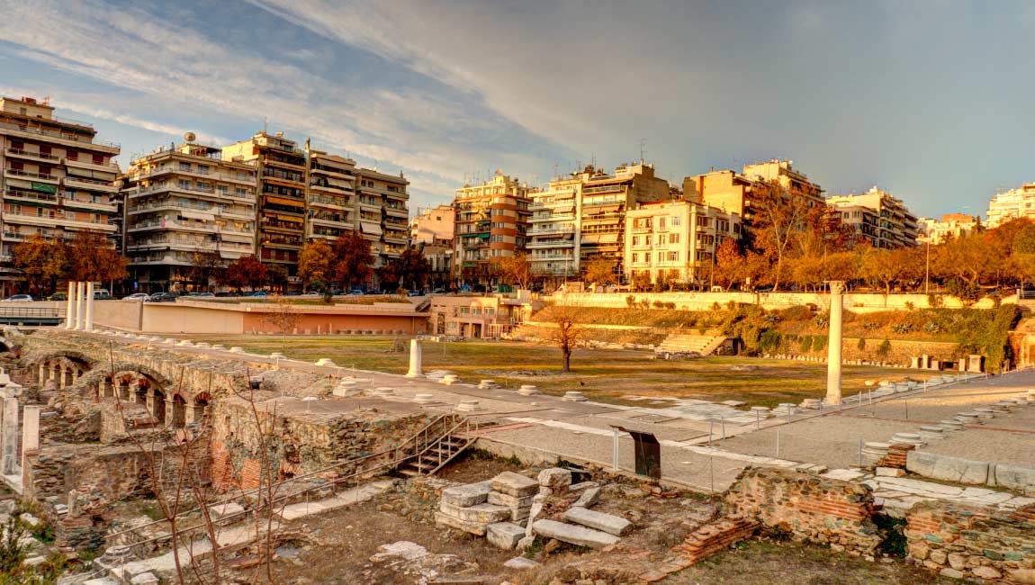 The ancient Roman Forum of Thessaloniki.